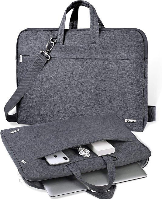 Water-Resistant Laptop Sleeve Bag with Shoulder Strap and Carry Handle