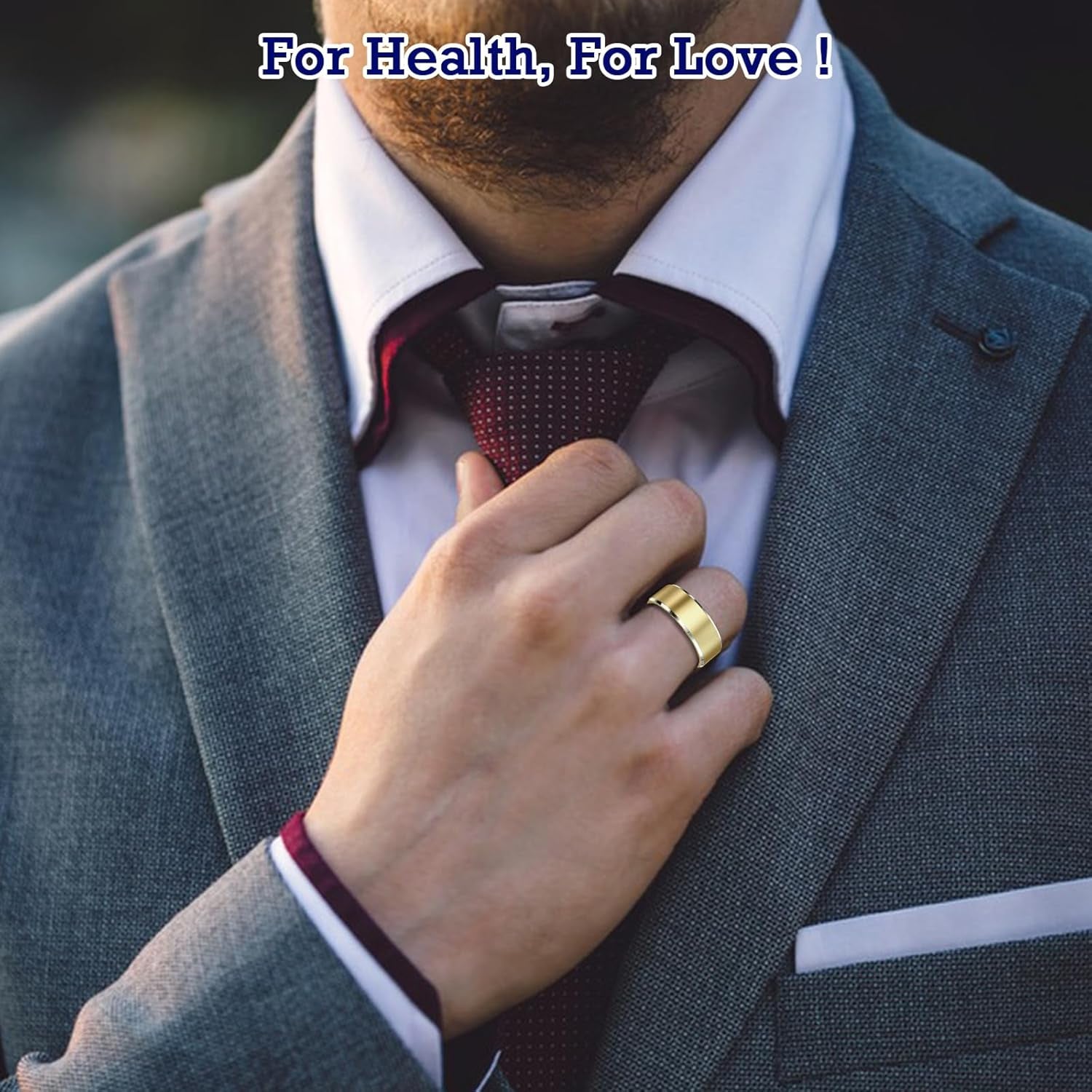 Light Gold Smart Ring Health Tracker - Waterproof Fitness Ring with Sleep & Heart Rate Monitoring, Air Gestures, 7-Day Battery for iOS & Android (#12)