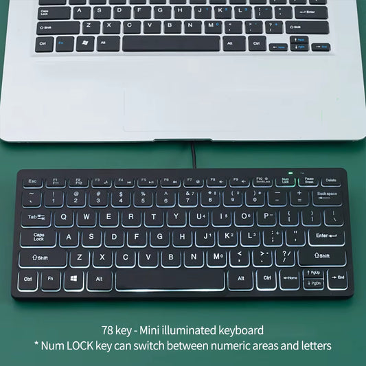 Compact Portable Wired Mini Keyboard for Laptops and Computers - Essential Computer Accessory