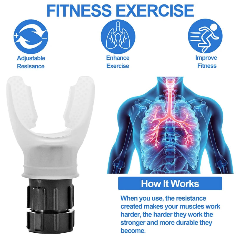 Maximize Your Lung Capacity with the Breathing Trainer Lung Flexer - Adjustable Fitness Exerciser for Deep Breathing!