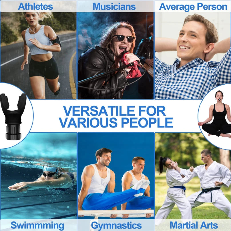 Maximize Your Lung Capacity with the Breathing Trainer Lung Flexer - Adjustable Fitness Exerciser for Deep Breathing!