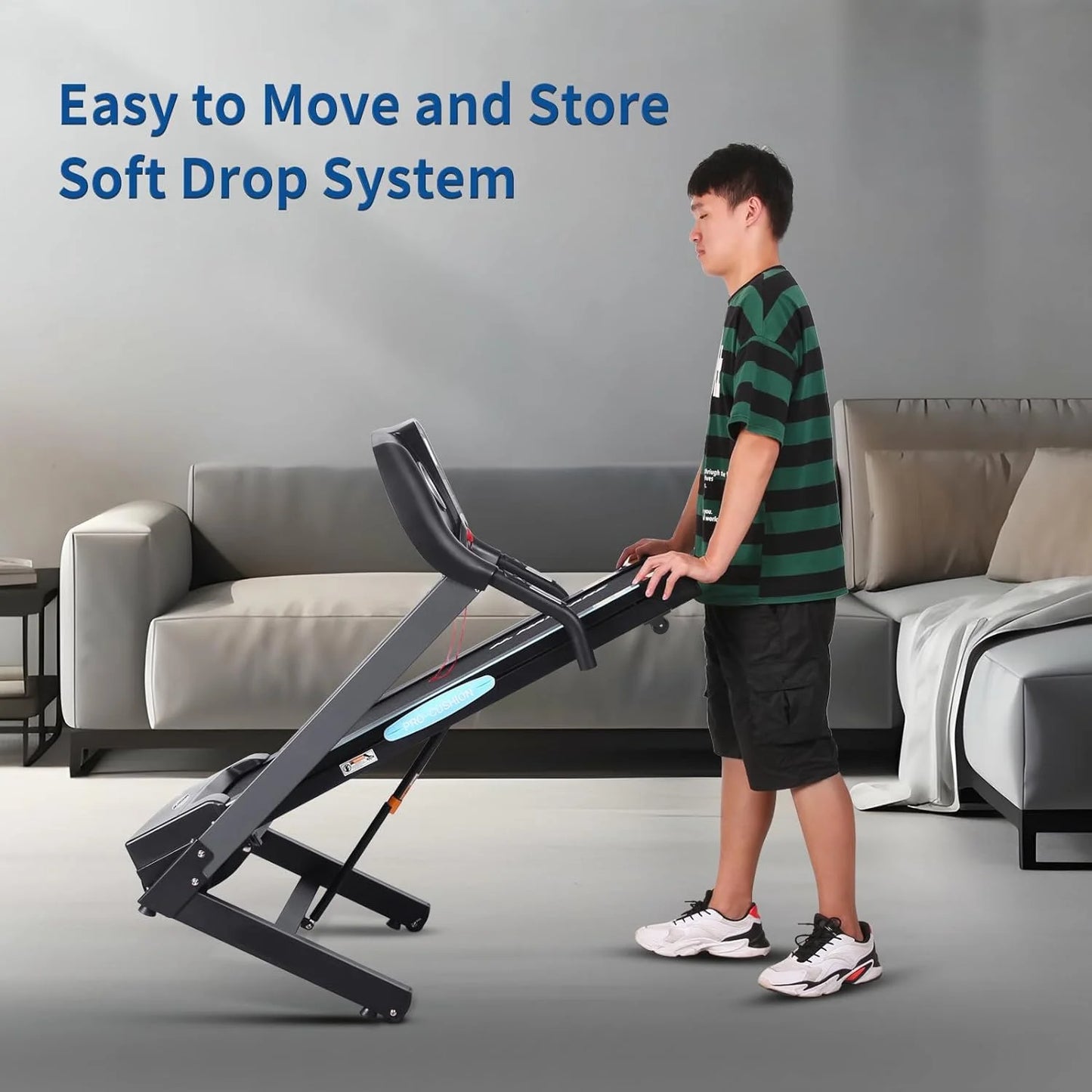 Auto Incline Folding Treadmill - 12 Levels, 2.5 HP, 15 Preset Programs, 8.5 MPH for Home Fitness