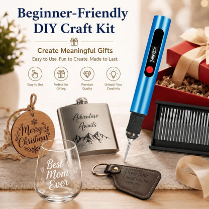 Cordless Engraving Pen with 35 Bits, 3-Speed Rechargeable Engraver for Metal, Wood and Glass