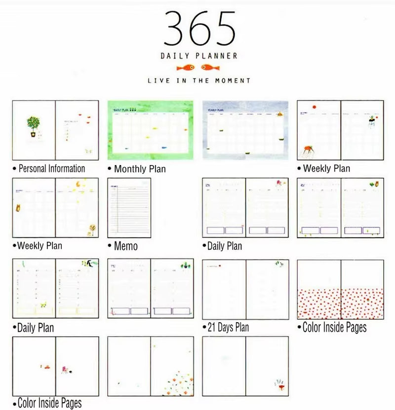 Cute Solid Color Magnetic Buckle Weekly Planner 2025 - A6 Diary & Journal for School Supplies