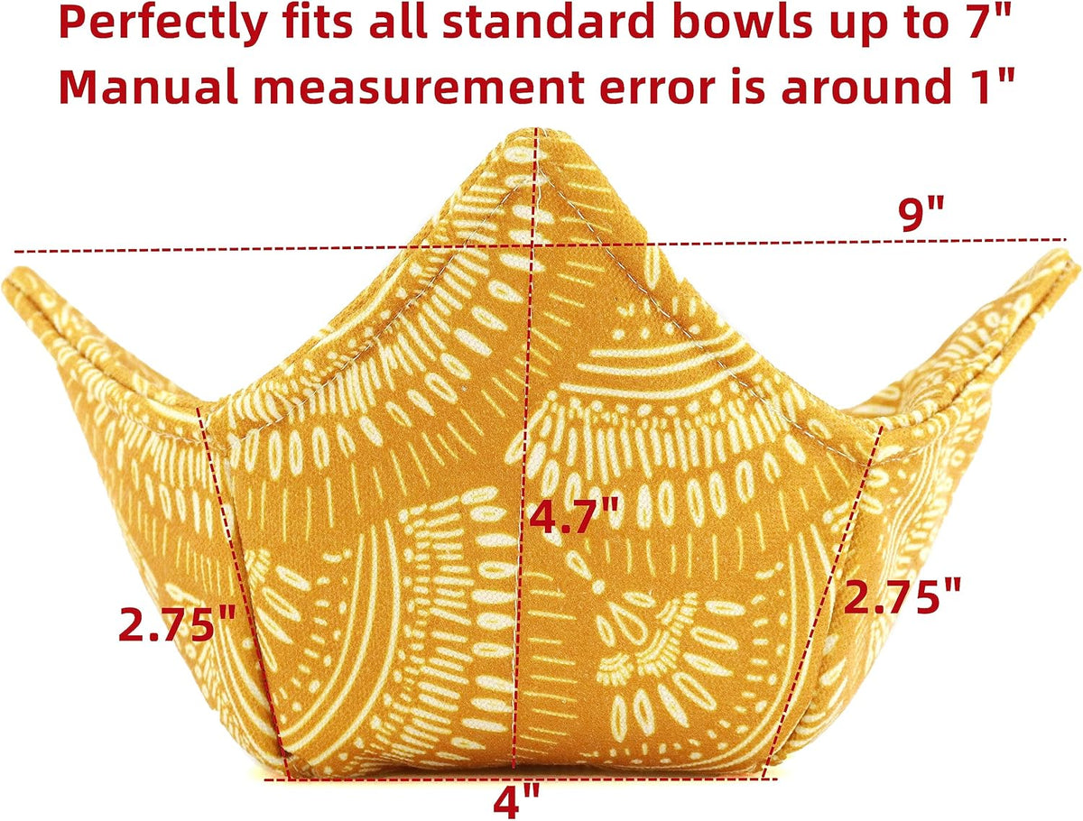 Cotton Microwave Bowl Cozy, Heat-Safe Soup Bowl Holder