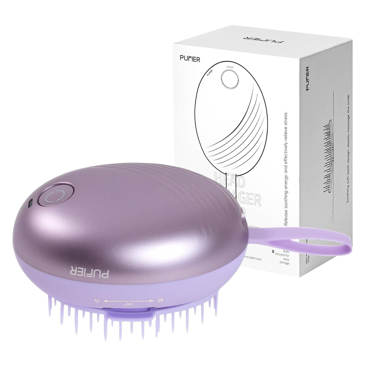 Rechargeable Electric Scalp Massager, Portable, Gold