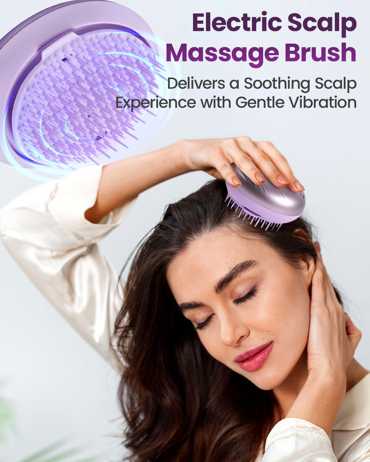 Rechargeable Electric Scalp Massager, Portable, Gold