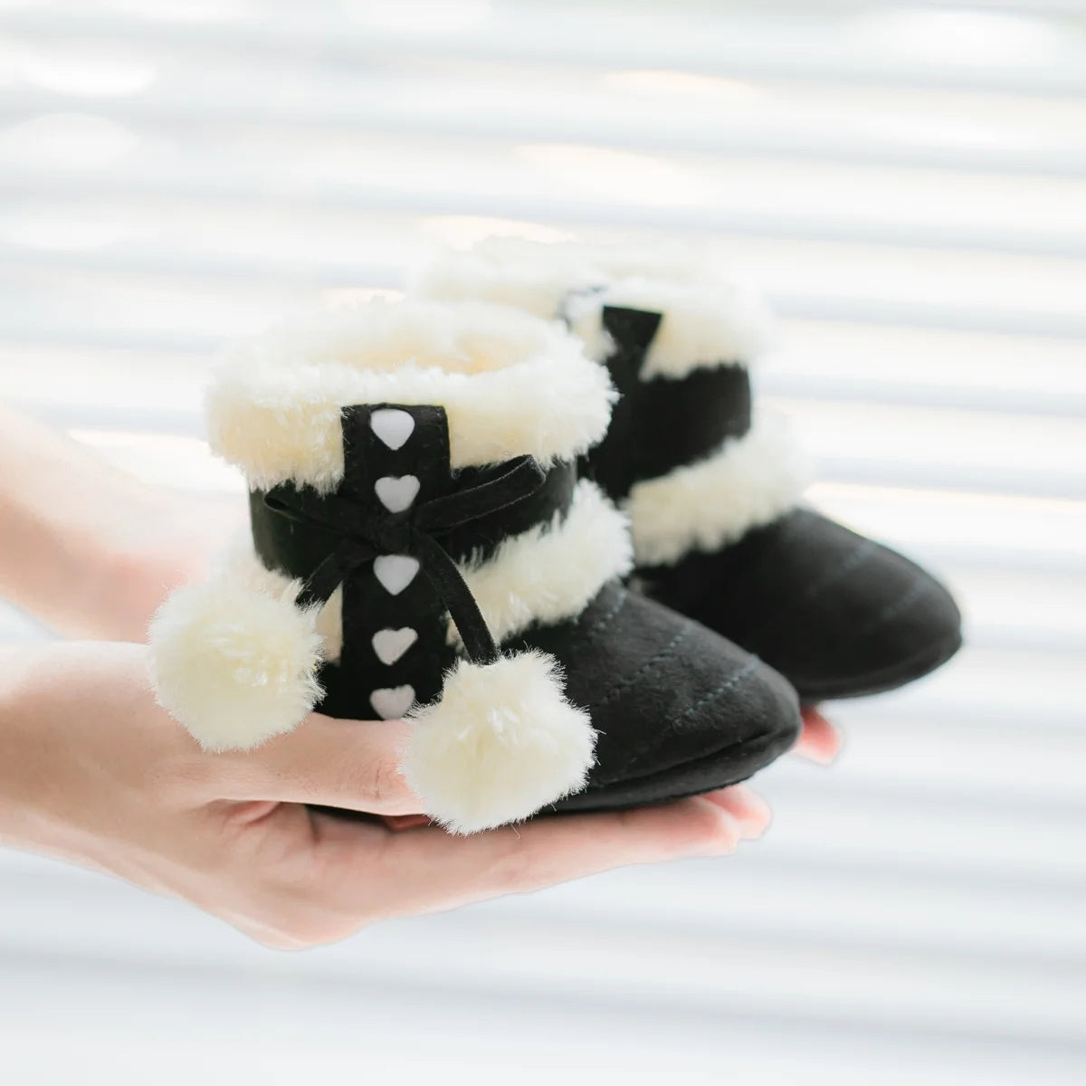 Cozy Winter Booties for Baby Girls & Boys - Slip-On Snow Boots for Infants 3-18 Months