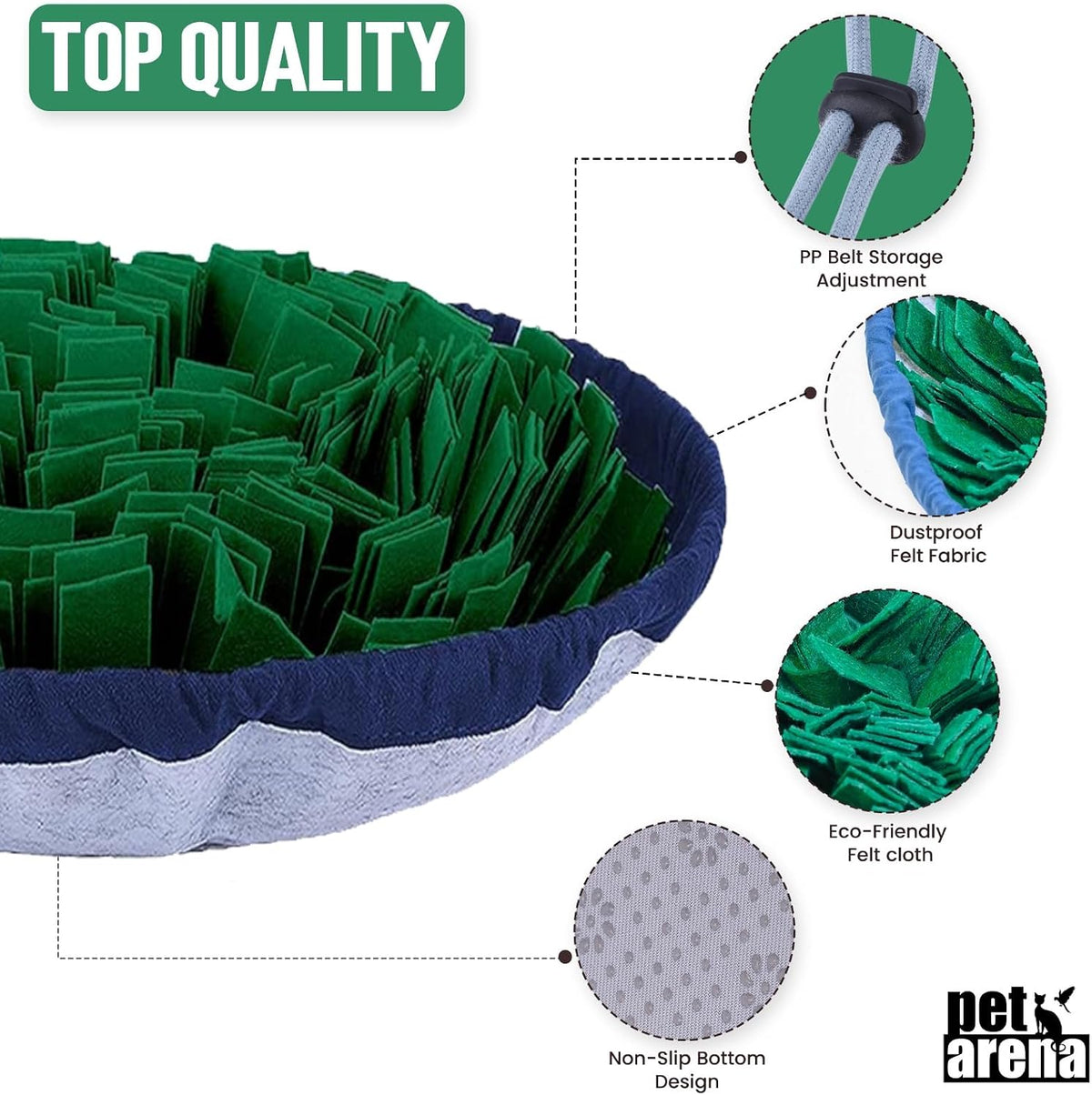 Adjustable Dog Snuffle Mat, Interactive Foraging Puzzle and Slow Feeder