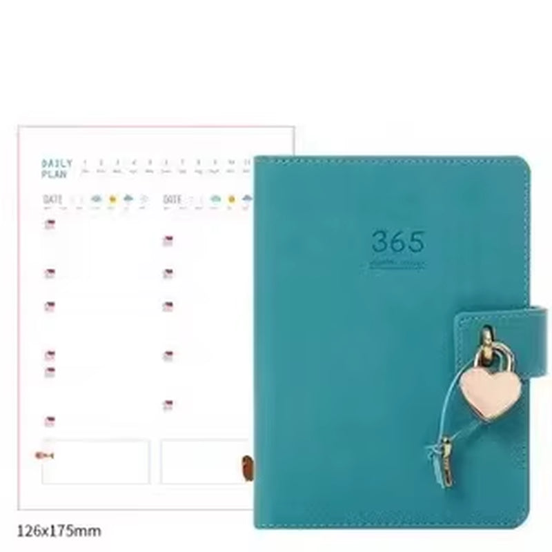 Cute Solid Color Magnetic Buckle Weekly Planner 2025 - A6 Diary & Journal for School Supplies