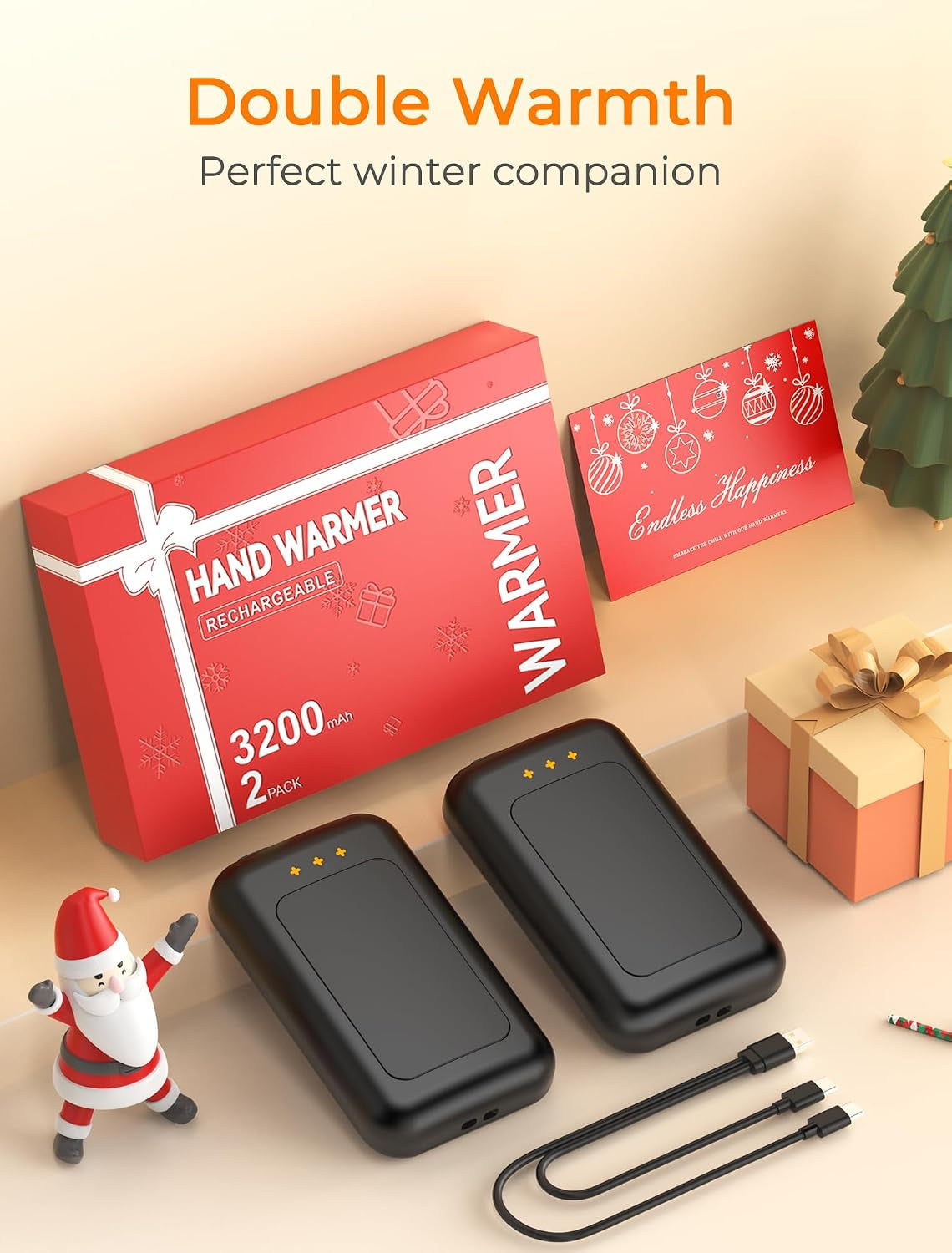 Rechargeable Electric Hand Warmer, Portable Pocket Heater