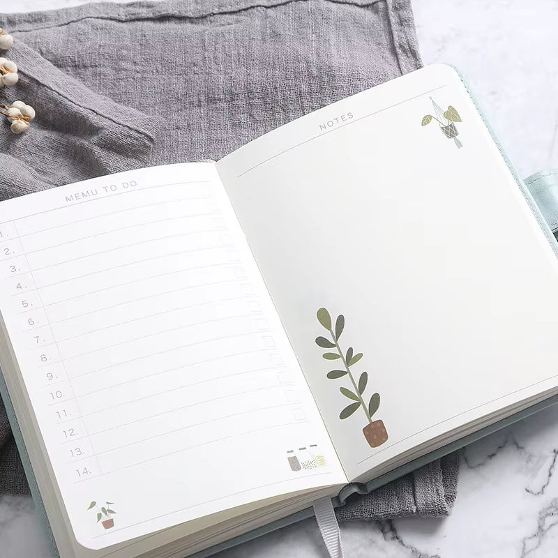 Cute Solid Color Magnetic Buckle Weekly Planner 2025 - A6 Diary & Journal for School Supplies