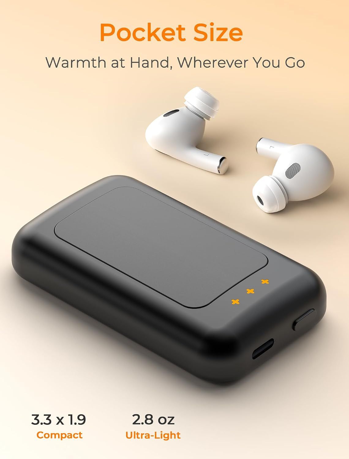 Rechargeable Electric Hand Warmer, Portable Pocket Heater