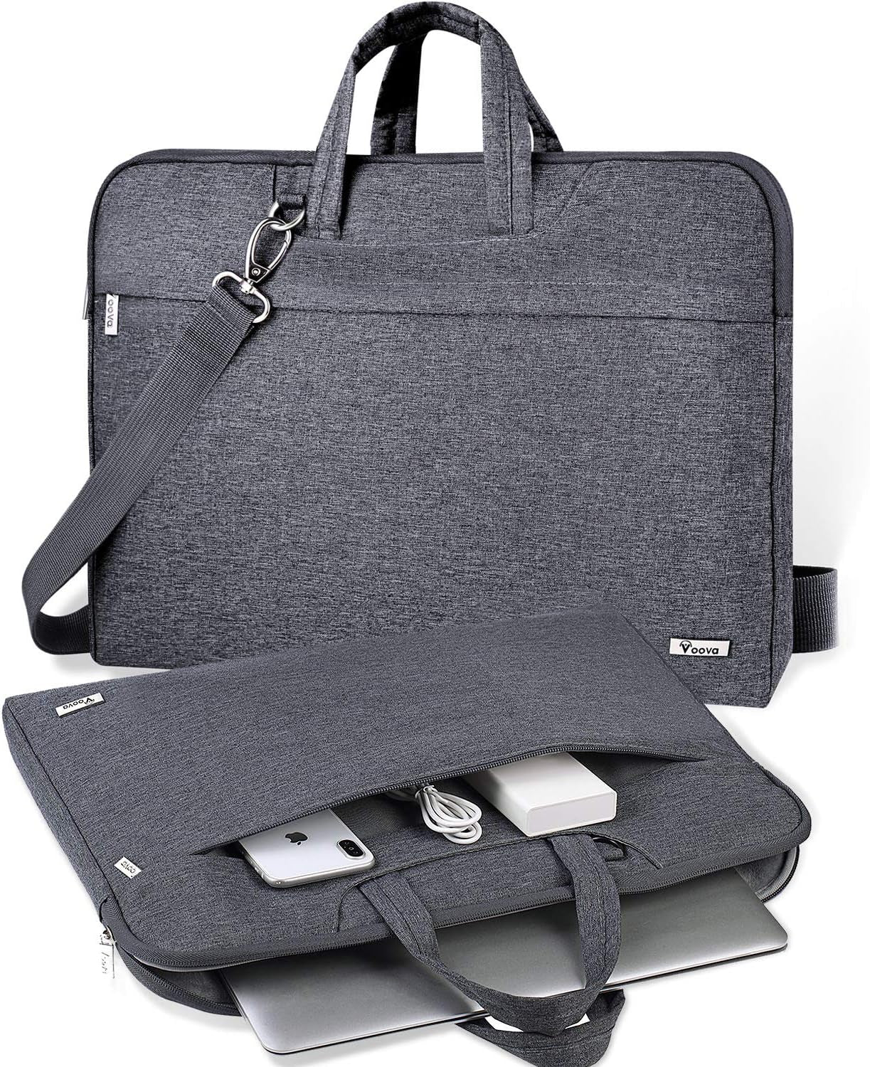 Water-Resistant Laptop Sleeve Bag with Shoulder Strap and Carry Handle