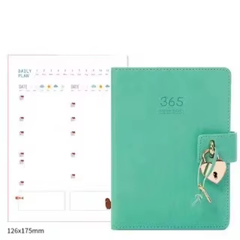Cute Solid Color Magnetic Buckle Weekly Planner 2025 - A6 Diary & Journal for School Supplies