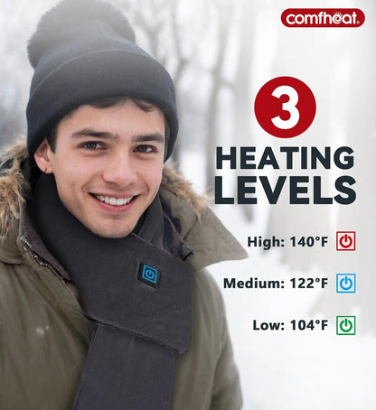 Cordless Heated Neck Wrap with 5000Mah Battery, Rechargeable Heated Scarf