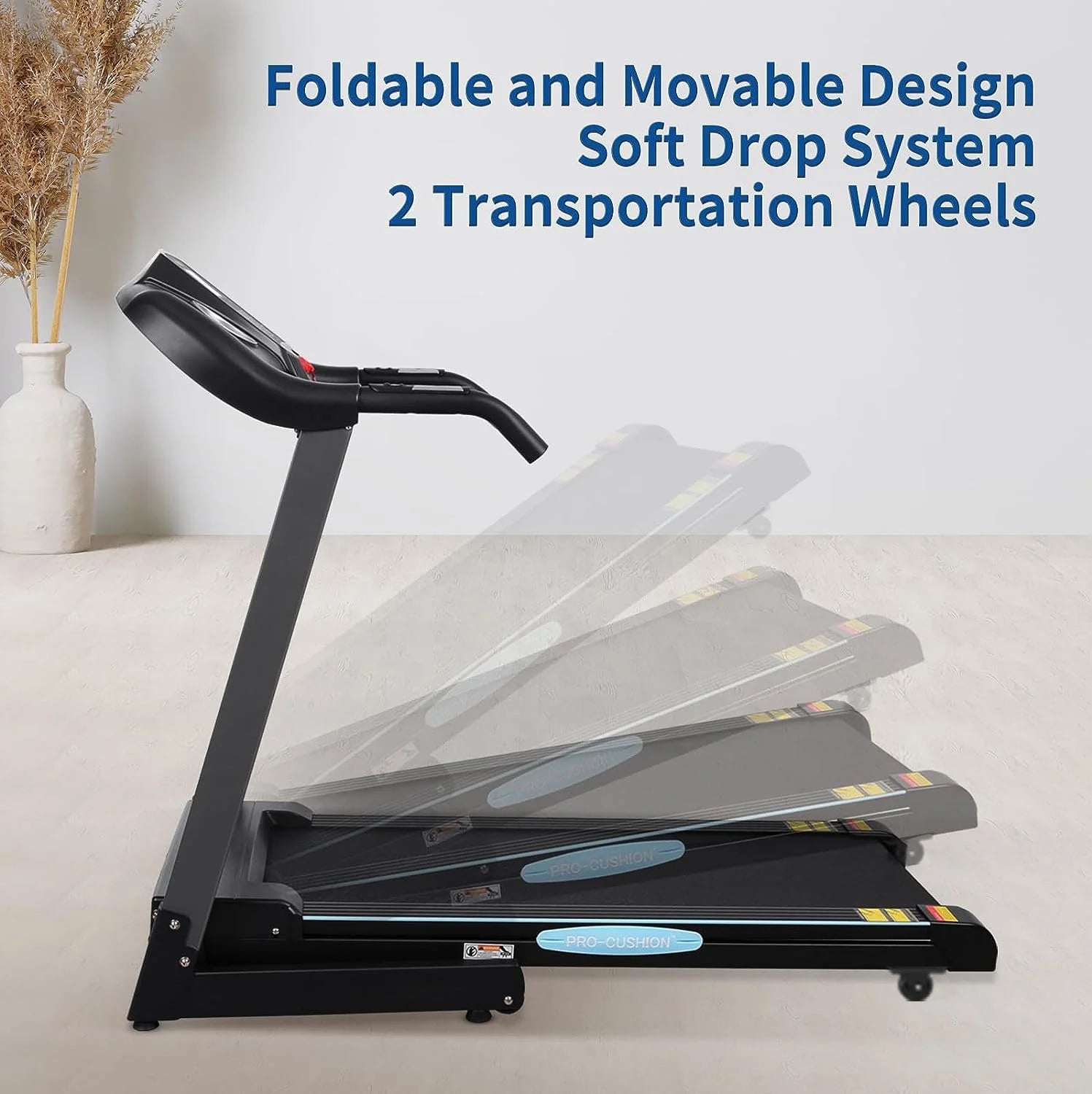 Auto Incline Folding Treadmill - 12 Levels, 2.5 HP, 15 Preset Programs, 8.5 MPH for Home Fitness