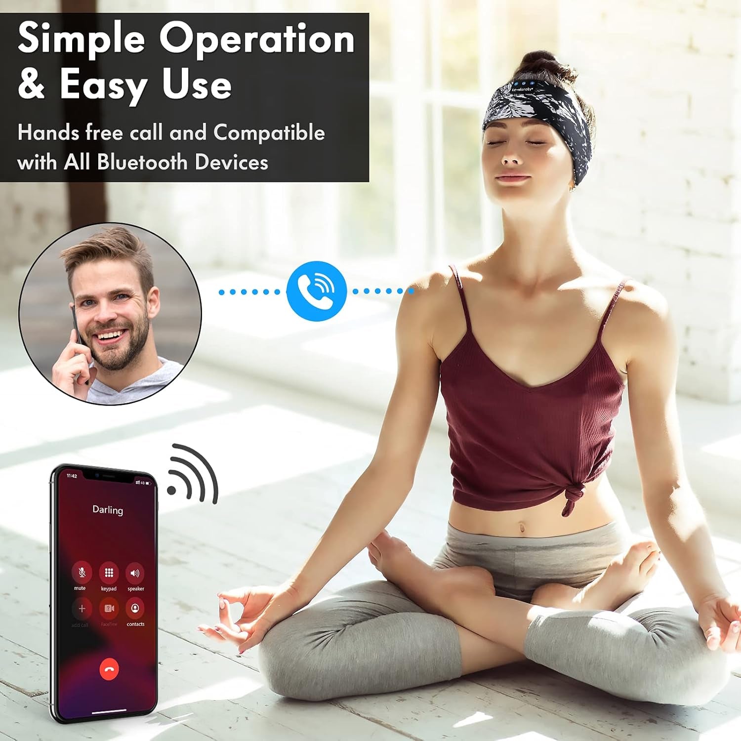 Bluetooth Sleep Headphones & Sleep Mask - Perfect for Relaxation, Travel, Yoga & Insomnia Relief