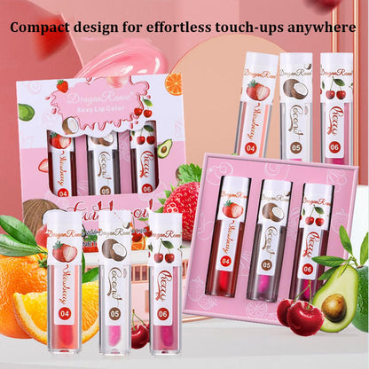 Color-Changing Fruit Lip Oil, 3-Pack, Hydrating Lip Glow Oil