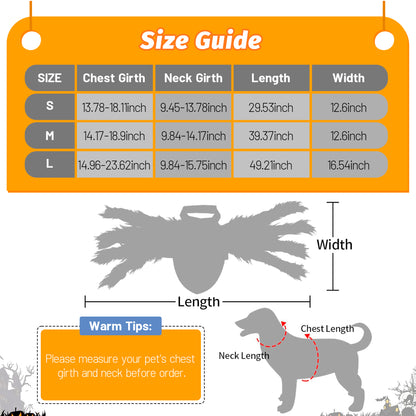 Light-Up Giant Spider Dog Costume with 48 Leds, Small
