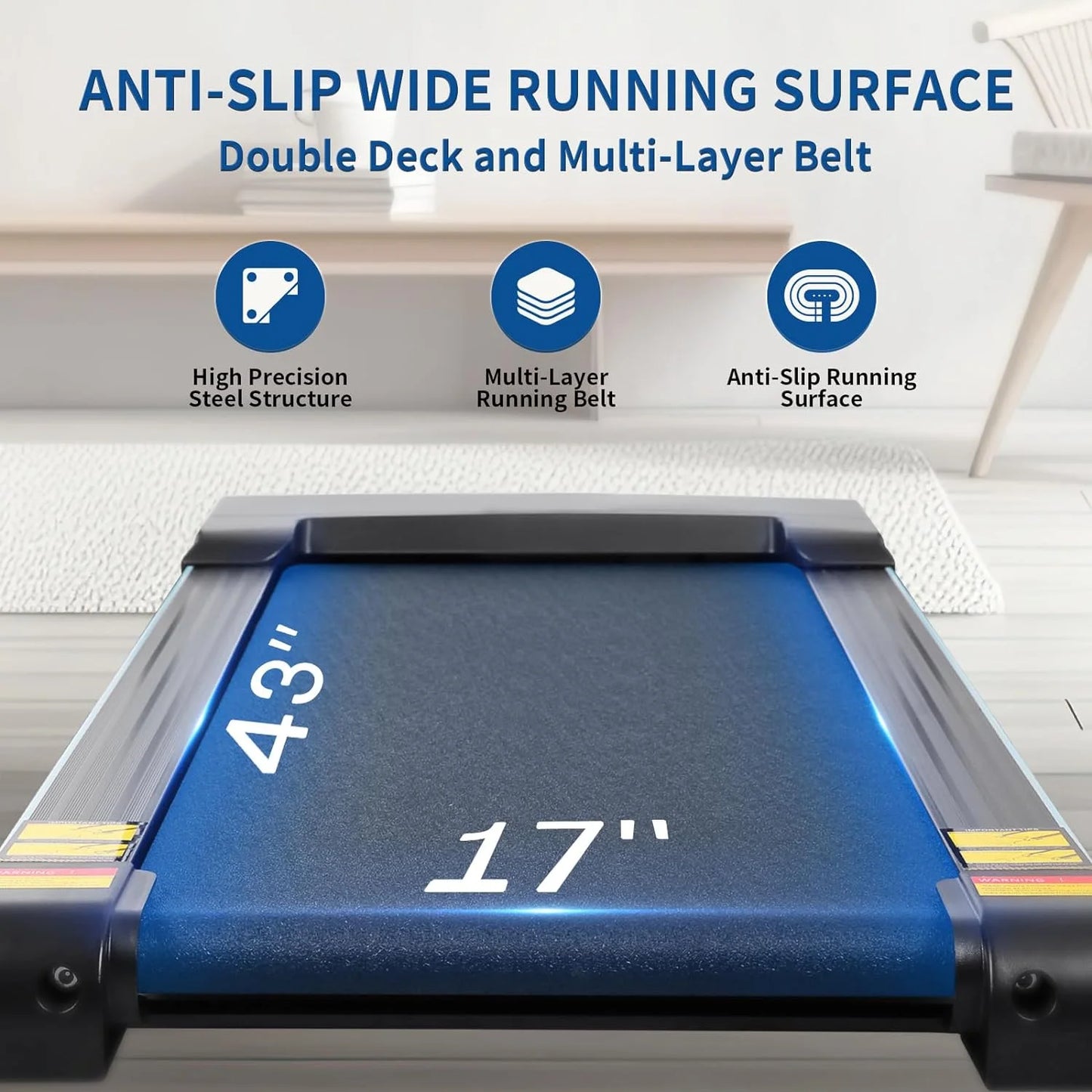 Auto Incline Folding Treadmill - 12 Levels, 2.5 HP, 15 Preset Programs, 8.5 MPH for Home Fitness