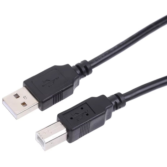 High-Speed USB 2.0 Male to Male Angled Cable for Printers & Scanners - 90 Degree Bend, 0.3M to 1.5M Length Options