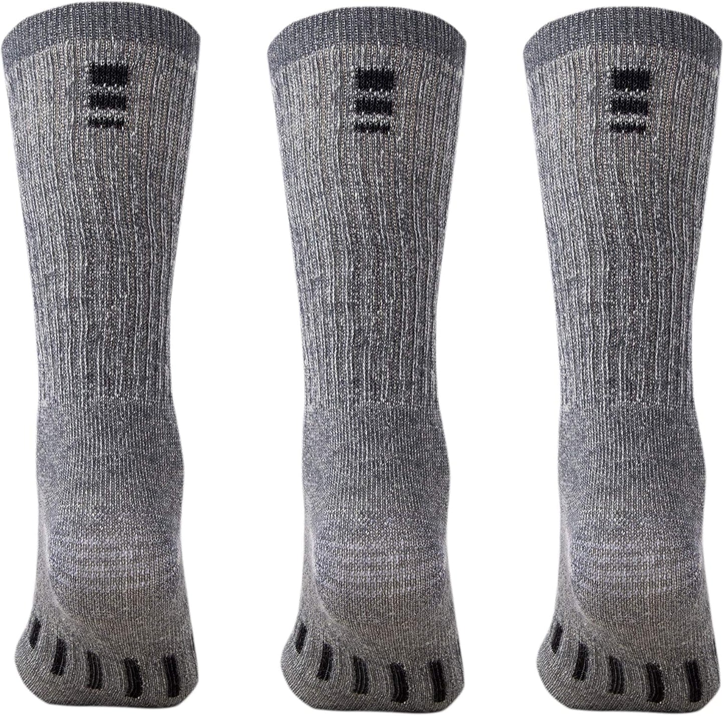 Ultimate Comfort Merino Wool Hiking Socks – 3 Pairs Midweight Cushioned for Men and Women – Warm & Breathable