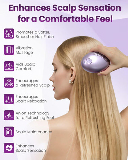 Rechargeable Electric Scalp Massager, Portable, Gold