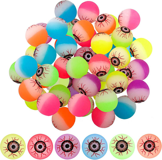 24-Pack Glow-In-The-Dark Bouncing Eyeball Balls for Halloween