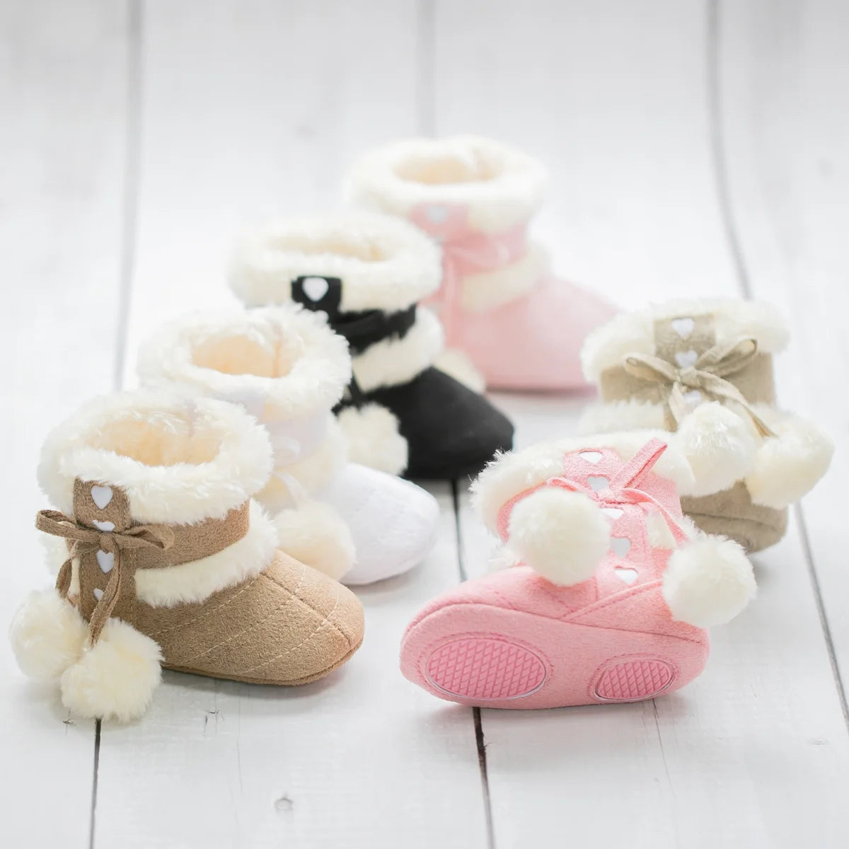 Cozy Winter Booties for Baby Girls & Boys - Slip-On Snow Boots for Infants 3-18 Months