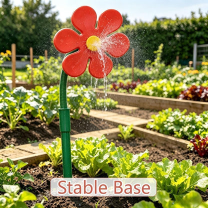 360° Rotating Dancing Daisy Sprinkler for Lawn, Garden and Dogs, Red
