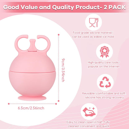 Face Ice Roller, 2-Pack, for Face, Neck and Body