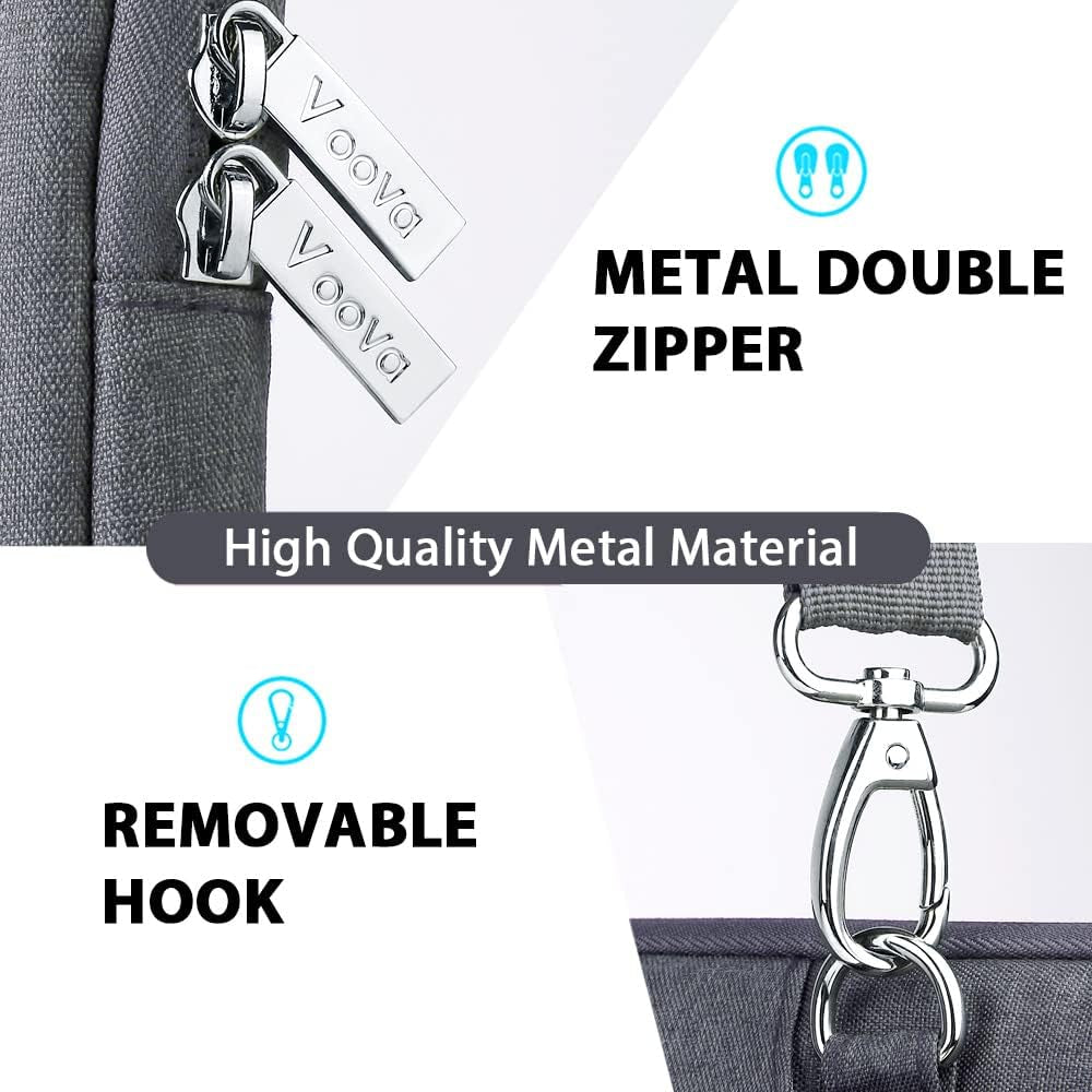 Water-Resistant Laptop Sleeve Bag with Shoulder Strap and Carry Handle