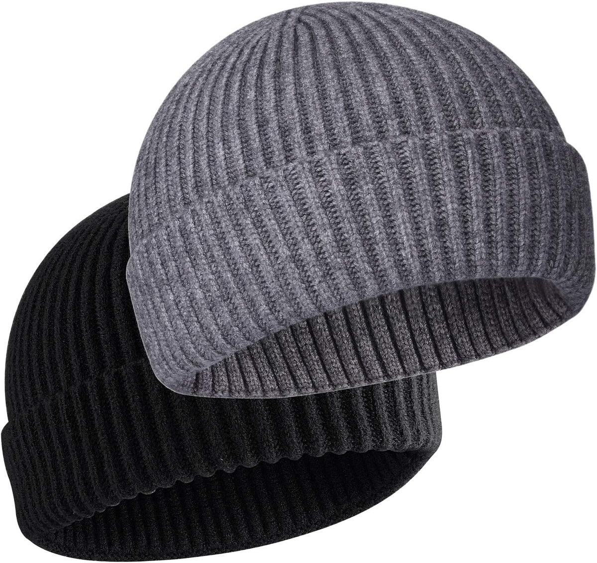 Cuffed Knit Fisherman Beanie, Wool Blend Winter Hat