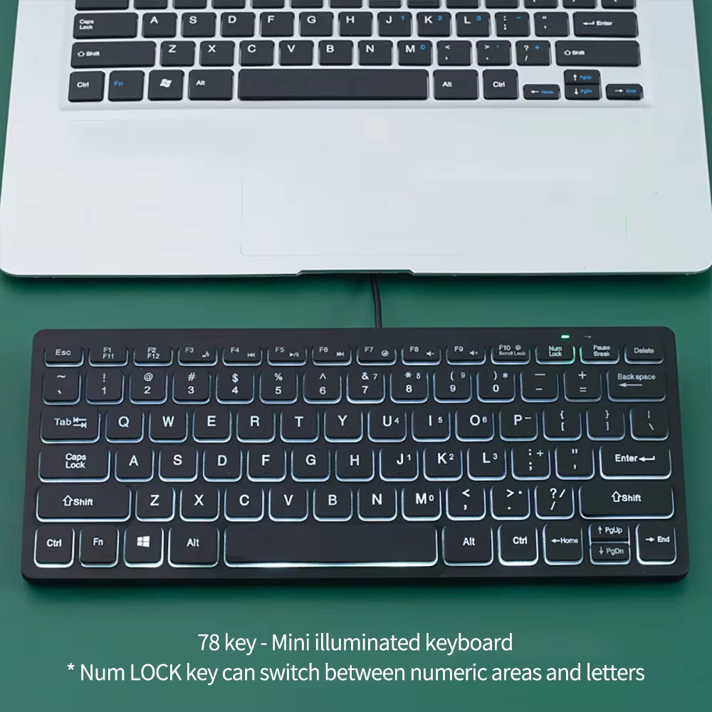 Compact Portable Wired Mini Keyboard for Laptops and Computers - Essential Computer Accessory