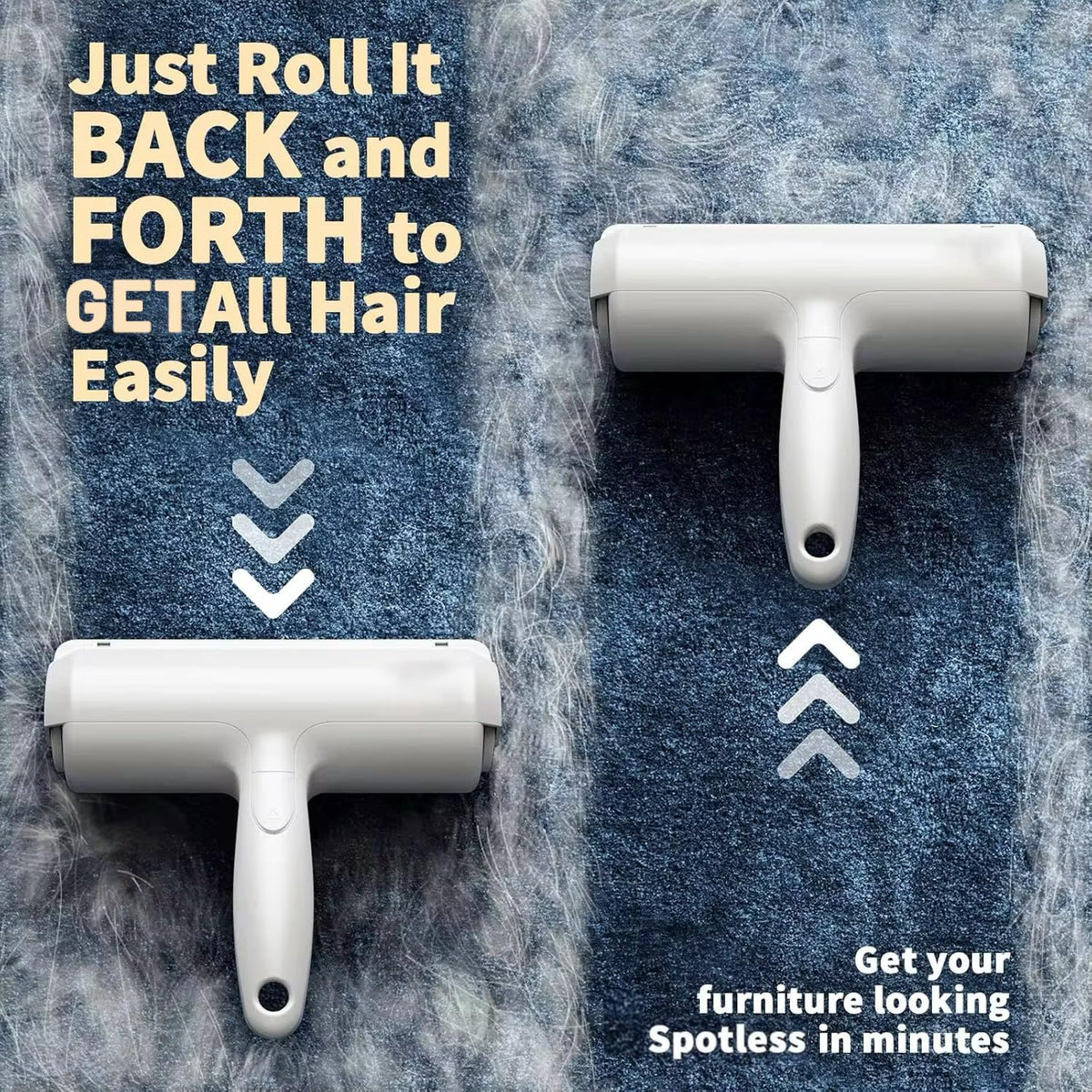 Reusable Pet Hair Remover Roller for Couch, Car, Carpet and Bedding