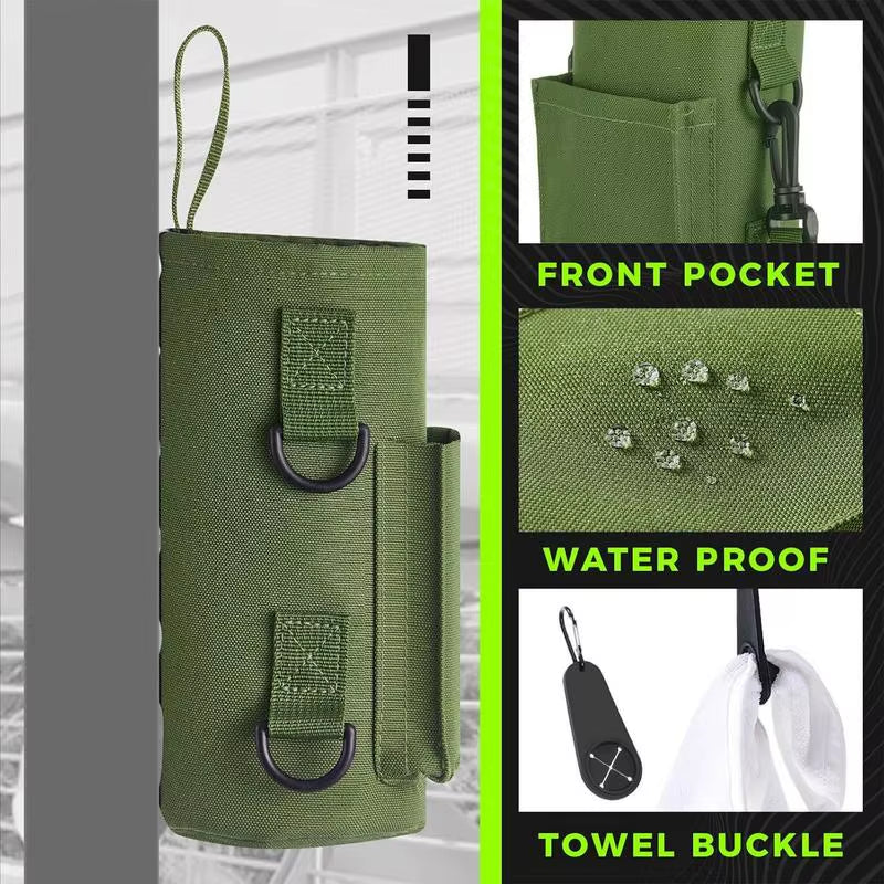 Magnetic Gym Water Bottle Sling Bag - Non-Slip Portable Carrier for Fitness Accessories