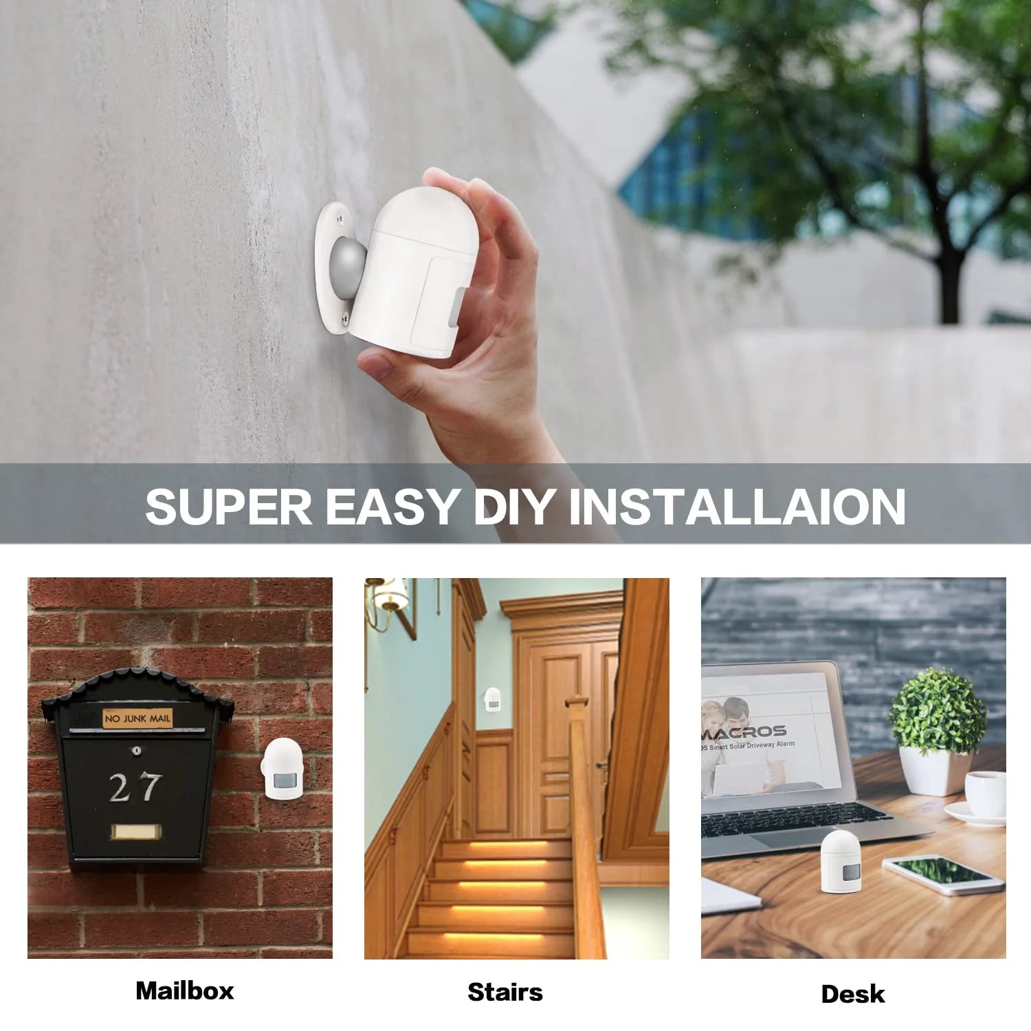 500 FT Range Security Sensors & Alarms - 2 Pack for Ultimate Home Protection