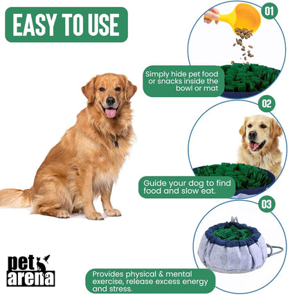 Adjustable Dog Snuffle Mat, Interactive Foraging Puzzle and Slow Feeder
