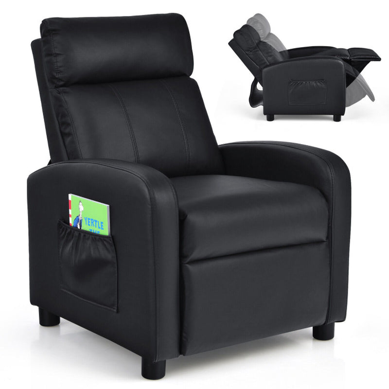 Ergonomic PU Leather Kids Recliner Sofa - Perfect Lounge Chair for Ages 3-12!