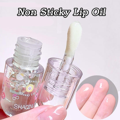 Tinted Fruit-Flavored Lip Oil Set, 4-Pack, High-Shine Moisturizing