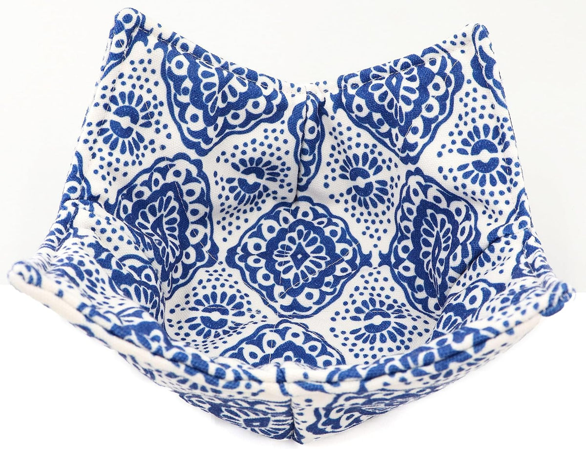 Cotton Microwave Bowl Cozy, Heat-Safe Soup Bowl Holder