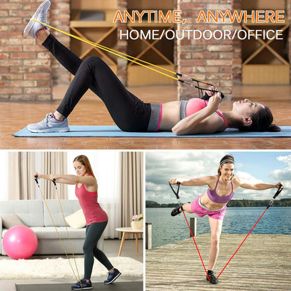 Resistance Bands Set with Handles, 5 Resistance Levels