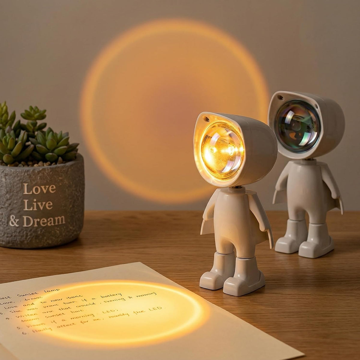 Sunset Projection Lamp, LED Mood Light for Bedroom and Photos