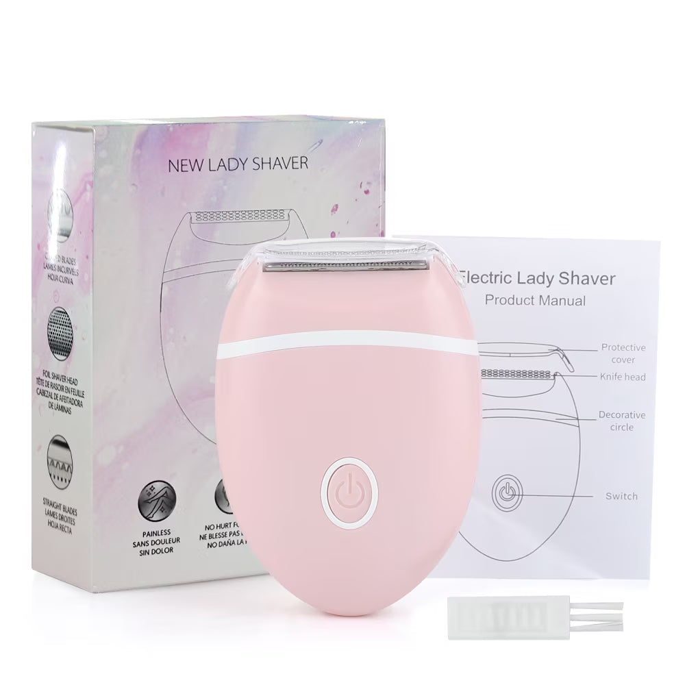 3-In-1 Cordless Electric Body Shaver for Women, Wet and Dry, Rechargeable, Pink