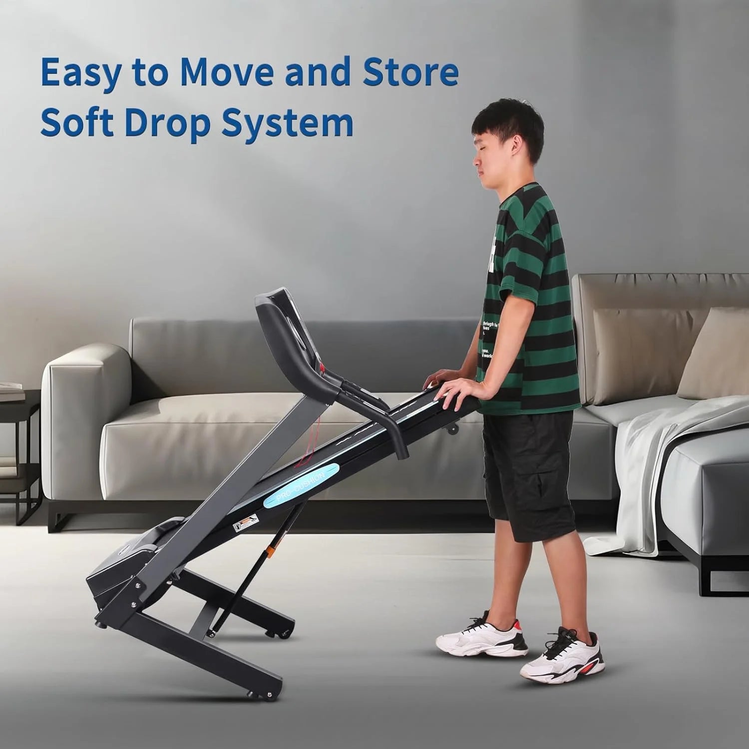 Auto Incline Folding Treadmill - 12 Levels, 2.5 HP, 15 Preset Programs, 8.5 MPH for Home Fitness