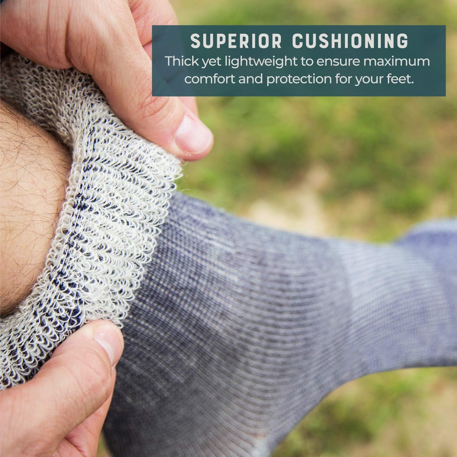 Ultimate Comfort Merino Wool Hiking Socks – 3 Pairs Midweight Cushioned for Men and Women – Warm & Breathable