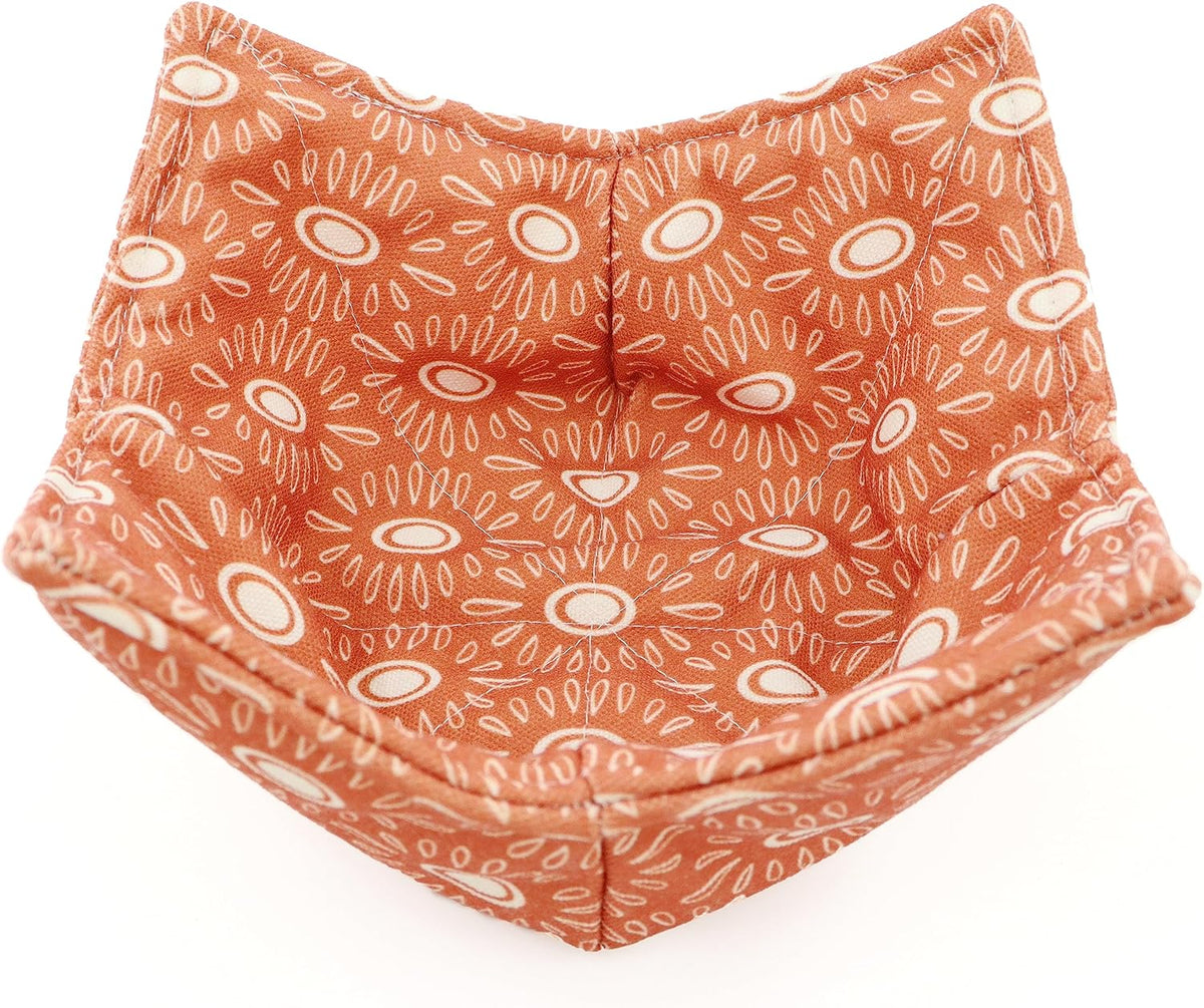 Cotton Microwave Bowl Cozy, Heat-Safe Soup Bowl Holder